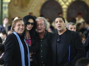 Movie directors Alexandre Arcady (L) and Yamina Benguigui (2nd