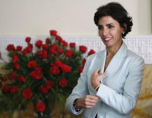 France's Justice Minister Rachida Dati attends a Franco-Algerian lunch