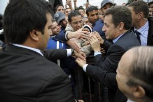 Algerian President Abdelaziz Bouteflika (FrontR) and his French counterpart