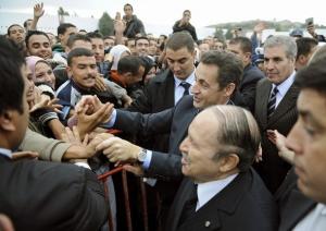 Algerian President Abdelaziz Bouteflika (CFront) and his French counterpart