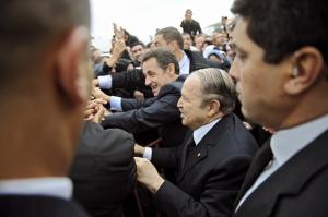 Algerian President Abdelaziz Bouteflika (CFront) and his French counterpart