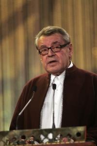US director Milos Forman speaks at the 7th International