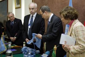 This United Nations handout photo shows Secretary General of