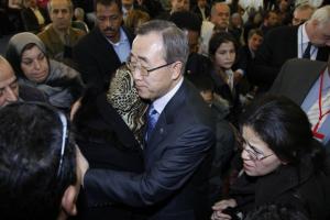 This United Nations handout photo shows Secretary General of