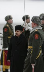 President of Algeria Abdelaziz Bouteflika arrives in Moscow on