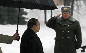 Algerian President Abdelaziz Bouteflika, center, takes part at a
