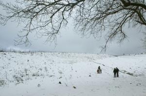 A picture taken March 07, 2008 shows people standing