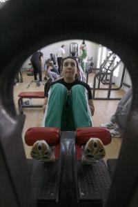 A volleyball player from the women's Olympic team works