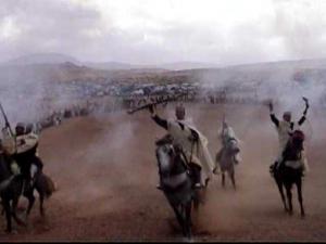 مهرجان فولكلوري بركوب الخيل و البارود