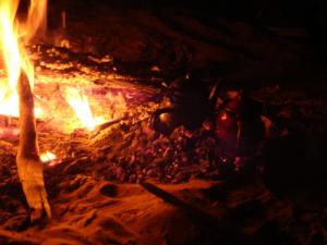 Feu de bois à Taghit