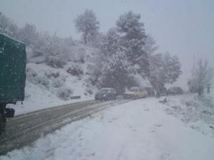 La commune de Souhane sous la neige