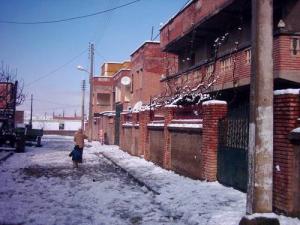 La ville de Djebahia sous la neige