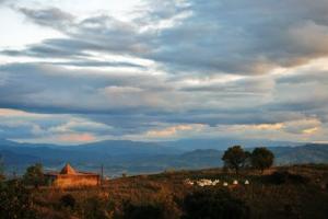 Mosquée sous un ciel d'orage