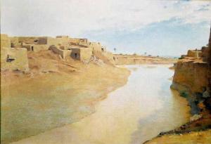 لوحة زيتية لوادي مسيلة