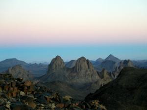 Coucher de Soleil sur les montagnes de Tamanrasset