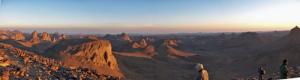 Panoramique de l'Assekrem au coucher du soleil