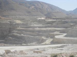 Carrière Kef Esnoun dans la périphérie de Tébéssa