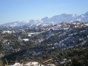 Le village de Bouhamdoune sous la neige