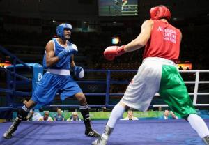 الملاكم الجزائري في الجيدو  نوفل وطاح  خلال الألعاب الأولمبية 2008