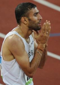 العداء الجزائري  نبيل ماضي  خلال الألعاب الأولمبية 2008