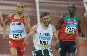 العداء الجزائري  نبيل ماضي  خلال الألعاب الأولمبية 2008