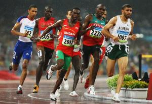 العداء الجزائري  نبيل ماضي  خلال الألعاب الأولمبية 2008