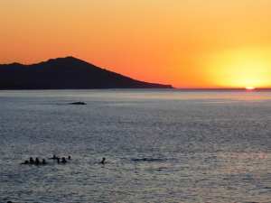 غروب الشمس على رحونة