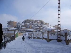 Vue d'Aguni Arus sous la neige