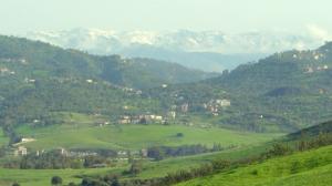 Vue sur les montagnes du Djurdjura depuis Bourima