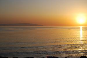 Coucher de soleil sur la baie d'Alger