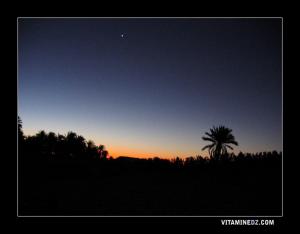 صورة ليلية لواحة أولاد سعيد