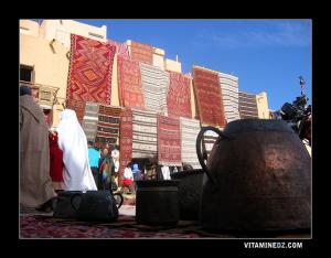 محلات بيع الزرابي بسوق مدينة غرداية