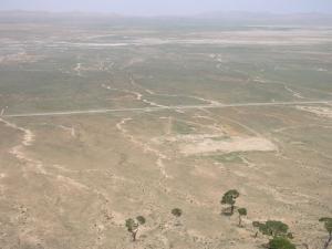 Vue aérienne de la région de Kenouir à Djelfa