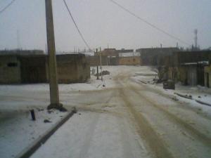 Un quartier de Djelfa sous la neige