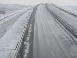 Autoroute Est Ouest sous la neige (Wilaya de Sétif)