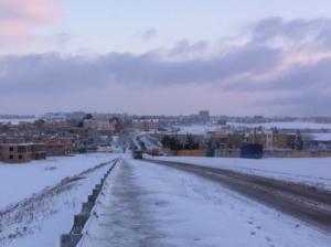 L'Entrée Sud de Sétif sous la Neige