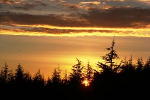 Coucher de soleil à Megres