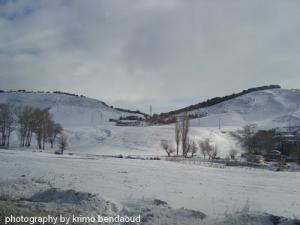 Les montagnes de Setif sous la neige