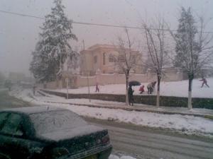 La commune de Maaouia essuyant une tempête de neige
