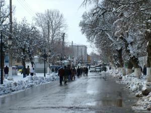 وسط مدينة مليانة تحت الثلوج 2