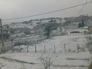 Neige sur la commune de Bouraoui Belhadef