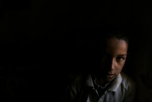 A Sahrawi student attends a class in Carlo Giuliani