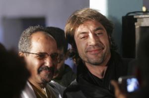Spanish actor Javier Bardem and Polisario Front President Mohamed