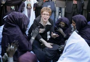 Algeria's Minister of Culture Khalida Toumi sing traditional songs