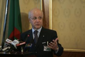 Algeria's Foreign Minister Mourad Medelci speaks during a news