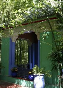A view of the Majorelle botanical garden, where the