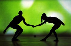 Dancers form the Compagnie Heddy Maalem perform a scene