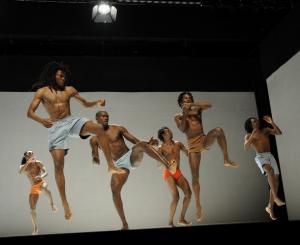 Dancers from the Compagnie Heddy Maalem perform a scene