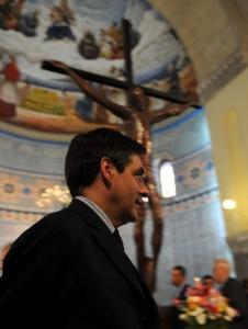 French Prime Minister Francois Fillon visits Notre Dame d'Afrique