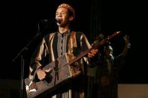 Abdelhak Ben Medjbar of Algeria performs during the Alger